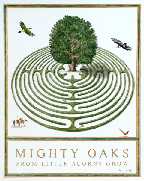 Mighty Oaks From Little Acorns Grow (English proverb) 20x16