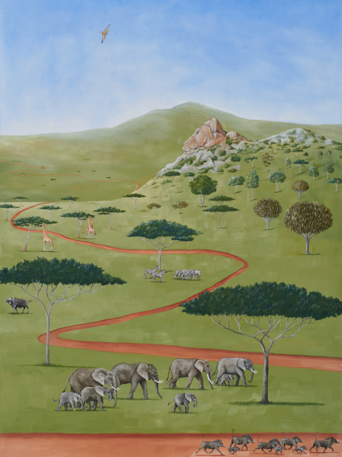 Out By Lion's Rock, Oil On Linen, 122 x 91 cm Sold