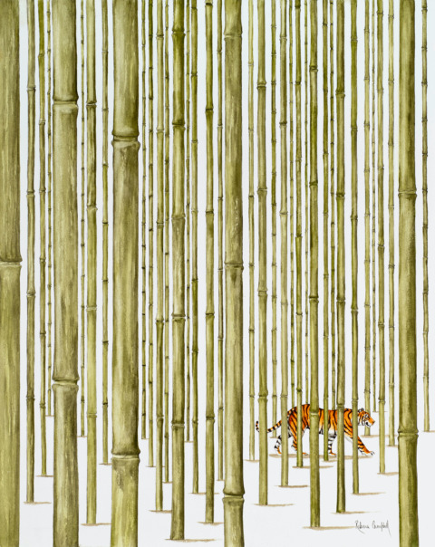 The Taller The Bamboo Grows, The Lower It Bends (Chinese proverb) 20x16
